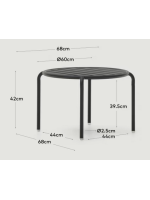 MAGAZINE Ø 60 cm green aluminum coffee table for outdoor garden terrace