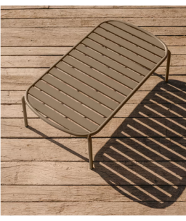 GRENA 110x62 cm green aluminum coffee table for outdoor garden terrace