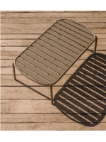 GRENA 110x62 cm green aluminum coffee table for outdoor garden terrace