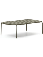 GRENA 110x62 cm Couchtisch aus grünem Aluminium für die Gartenterrasse im Freien