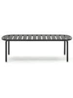 LIGA 110x62 cm Table basse en aluminium vert pour terrasse de jardin extérieur