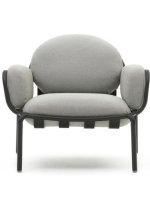 MATER in gray aluminum and cushions in water repellent removable washable armchair