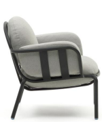 MATER in gray aluminum and cushions in water repellent removable washable armchair