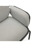 MATER in gray aluminum and cushions in water repellent removable washable armchair