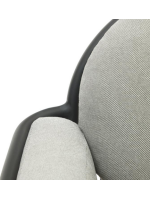 MATER in gray aluminum and cushions in water repellent removable washable armchair