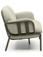 BOISC 165 cm in grünem Aluminium und Kissen aus waschbarem abnehmbarem wasserabweisendem Stoff 2 Sitzer Sofa