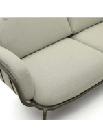 BOISC 225 cm in alluminio verde e cuscini in tessuto idrorepellente sfoderabile lavabile divano 3 posti