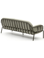 BOISC 225 cm in green aluminum and cushions in washable removable water repellent fabric 3 seater sofa