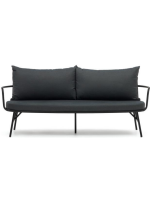 CALIFFO 2 seater sofa 175 cm in steel and cushions with removable covers for indoors and outdoors