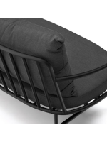 CALIFFO 2 seater sofa 175 cm in steel and cushions with removable covers for indoors and outdoors