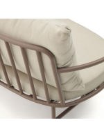 MERLINO armchair in steel and cushions with removable covers for indoors and outdoors