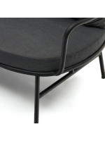 CALIFFO fauteuil en acier et coussins déhoussables pour l'intérieur et l'extérieur
