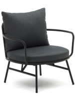 CALIFFO armchair in steel and cushions with removable covers for indoors and outdoors