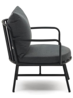 CALIFFO armchair in steel and cushions with removable covers for indoors and outdoors