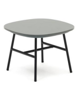 CALIFFO 60x60 cm Stahltisch und Betonplatte für Gartenterrasse im Freien