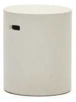 AMALFI sgabello o tavolino in cemento bianco resistente per giardini e terrazzi
