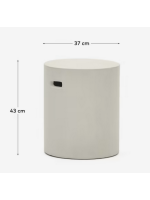 AMALFI Hocker oder Tisch aus weißer Zement für Garten und Terrasse