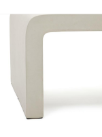 GOMORRA 135x65 cm coffee table in resistant white concrete for gardens and terraces