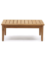 BACKINGHAM 80x80 cm table basse en bois de teck massif pour jardin extérieur ou terrasse