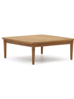 BACKINGHAM 80x80 cm table basse en bois de teck massif pour jardin extérieur ou terrasse