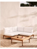 BACKINGHAM 80x80 cm Couchtisch aus massivem Teakholz für Garten oder Terrasse im Freien