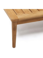 BACKINGHAM 80x80 cm table basse en bois de teck massif pour jardin extérieur ou terrasse