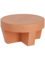 SILLA Ø 60 cm mesa de centro de terracota resistente para jardines y terrazas