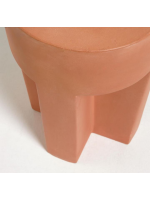 EROGA Ø 33 cm tavolino o sgabello in terracotta resistente per esterno giardino o terrazzo