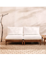 BACKINGHAM sillones modulares en madera de teca para terraza jardín exterior