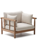 CANCUN eucalyptus wood armchair for outdoor garden terraces and home or contract interiors