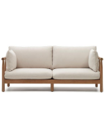 CANCUN eucalyptus wood 2 seater sofa 195 cm for outdoor garden terraces or interiors