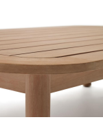 CANCUN coffee table 140x89 cm in solid eucalyptus wood