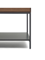 TODAY sideboard or TV stand 195x80h cm 3 walnut veneered doors and black steel legs