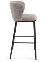 CREO assise h 65 cm en tissu et structure en métal noir tabouret design