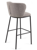 CREO assise h 65 cm en tissu et structure en métal noir tabouret design