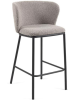 CREO assise h 65 cm en tissu et structure en métal noir tabouret design