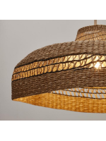 ABBRACCIO lampshade for suspension lamp in hand-woven natural fiber