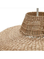 ABBRACCIO lampshade for suspension lamp in hand-woven natural fiber