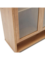 AIRONE vitrine 100x185 h placage chêne