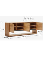 AIRONE buffet 200x74 h placage chêne