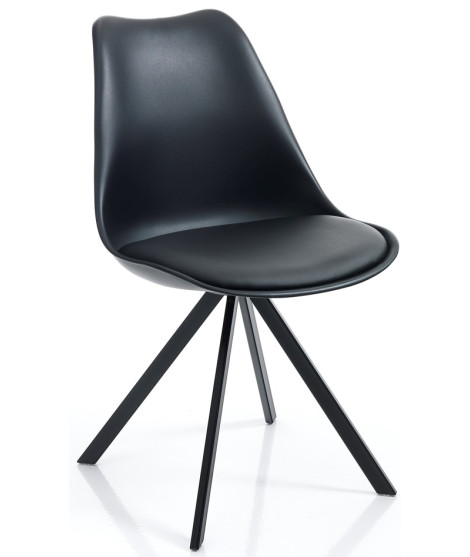 ALAR scelta colore sedia in polipropilene seduta in ecopelle e struttura in acciaio verniciato