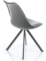 ALAR color choice chair in polypropylene seat in eco-leather and structure in painted steel