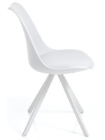 ALAR scelta colore sedia in polipropilene seduta in ecopelle e struttura in acciaio verniciato