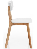 HOGUN silla en madera maciza de haya apilable diseño hogareño