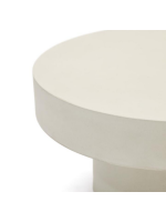 AGUA Ø 90 o Ø 120 cm tavolo in cemento bianco resistente per giardini e terrazzi