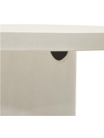 AGUA Ø 90 o Ø 120 cm tavolo in cemento bianco resistente per giardini e terrazzi