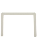 BILLA 120x35 cm console table in resistant white concrete for gardens and terraces