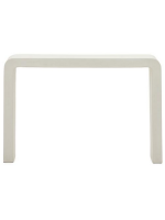 BILLA 120x35 cm mesa consola en resistente cemento blanco para jardines y terrazas