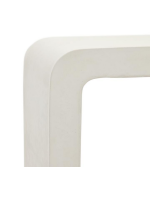 BILLA 120x35 cm console table in resistant white concrete for gardens and terraces