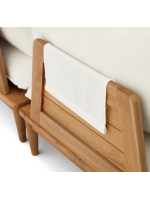 BACKINGHAM fauteuil d'angle modulable en bois de teck pour terrasse de jardin extérieur